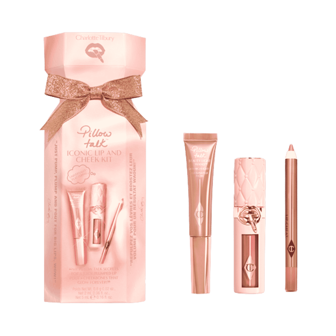 Charlotte Tilbury Pillow Talk Iconic Lip & Cheek Kit | شارلوت تلبوري مجموعة مكياج الشفاه والخدود بيلو توك ايكونيك