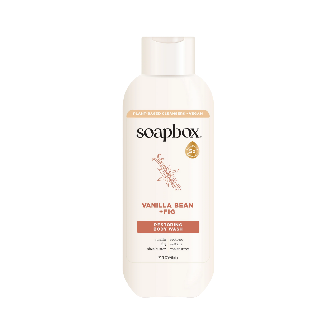 Soapbox  Body Wash Vanilla Bean & Fig - 591ml | سوب بوكس جل الاستحمام بالفانيلا والتين - 591 مل