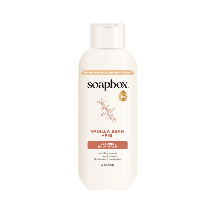 Soapbox  Body Wash Vanilla Bean & Fig - 591ml | سوب بوكس جل الاستحمام بالفانيلا والتين - 591 مل