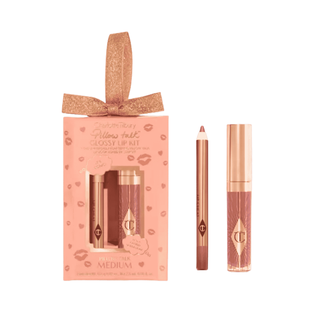 Charlotte Tilbury Pillow Talk Glossy Lip Kit | شارلوت تلبوري مجموعة غلوس شفاه جلوسي بيلو توك