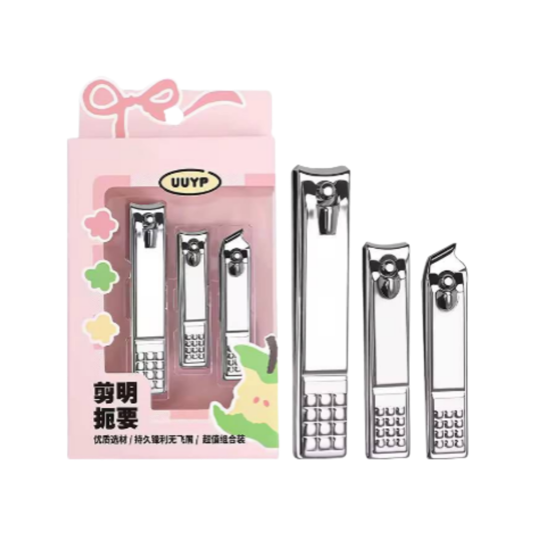 UUYP Squar Nail Clipper Set 3-Pieces | يويب مجموعة قصافات الأظافر - 3 قطع