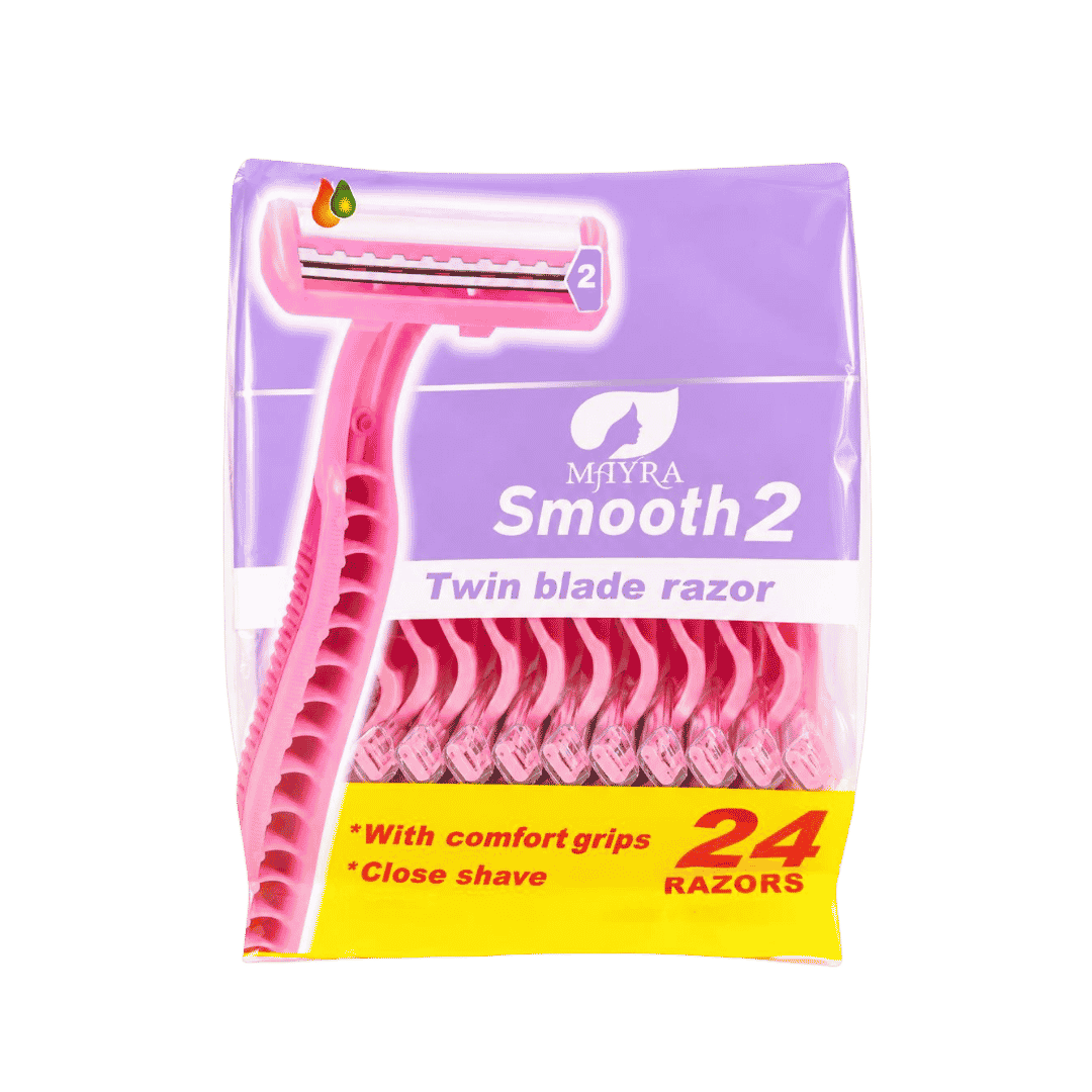 Sama Baghdad Smooth 2 Twin Blade Razor 24 Razors | سما بغداد شفرة نسائية ثنائية - 24 شفرة