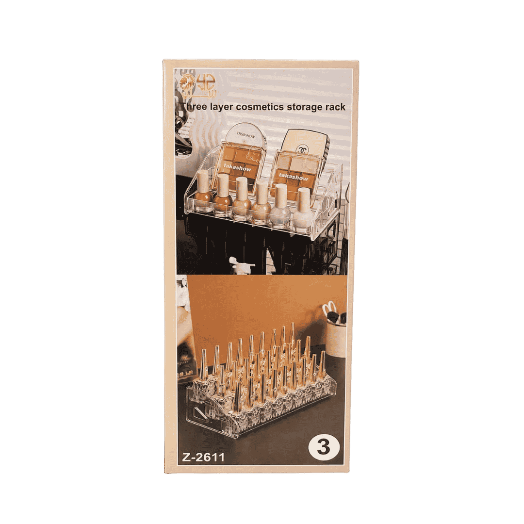 Tools & Cases Three Layer Cosmetics Storage Rack |  رفوف لتنظيم مستحضرات تجميل بثلاث طبقات