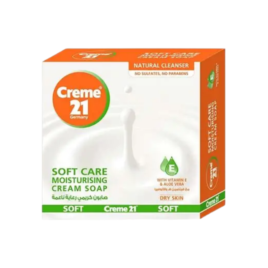 Creme 21 Soft Care Moisturising Cream Soap - 125g | كريم 21 صابون الترطيب - 125 غرام