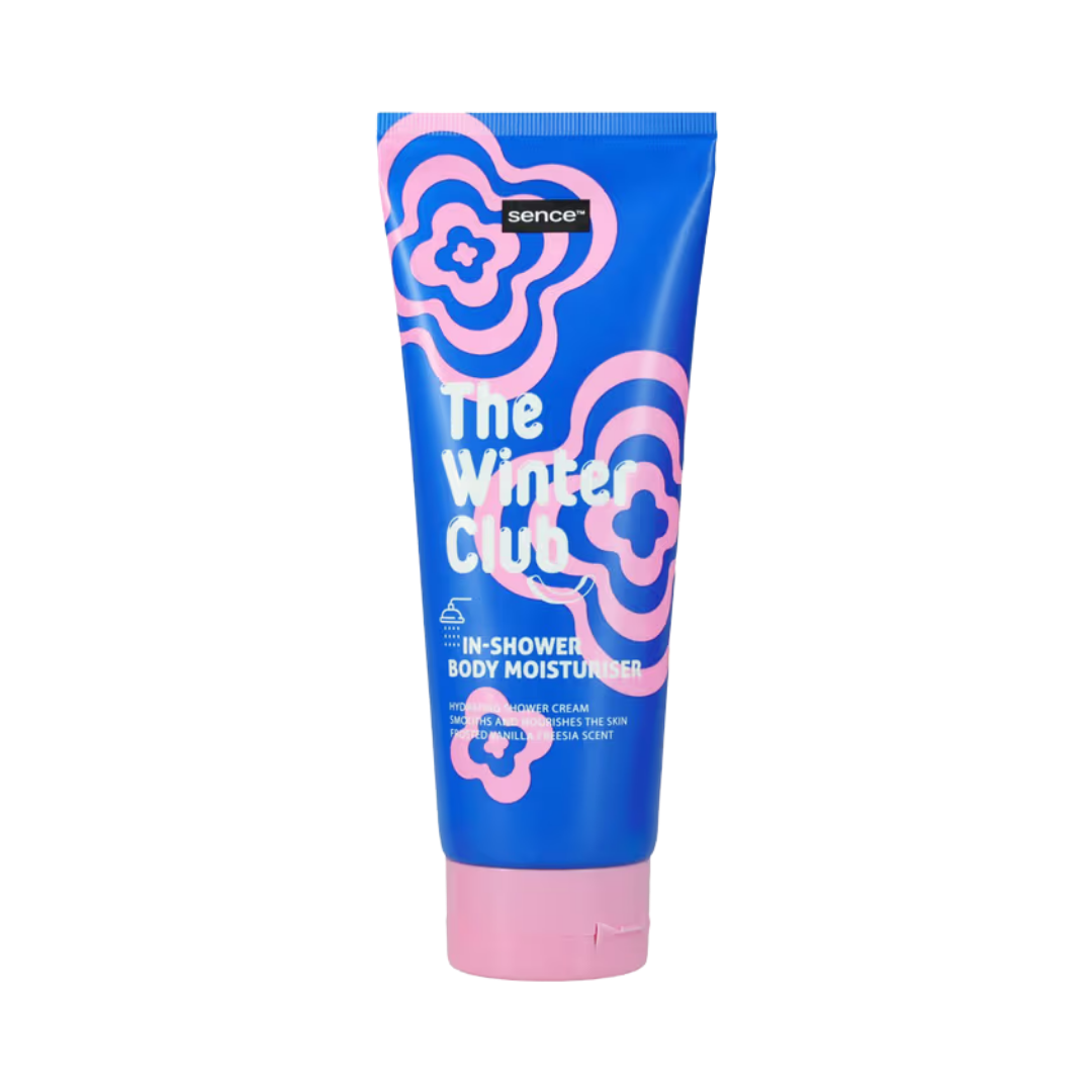 Sence Beauty The Winter Club In Shower Body Moisturiser Vanilla Freesia Scent - 250ml | سينس بيوتي كريم مرطب للجسم اثناء الاستحمام ذا وينتر كلوب برائحة الفانيلا - 250 مل