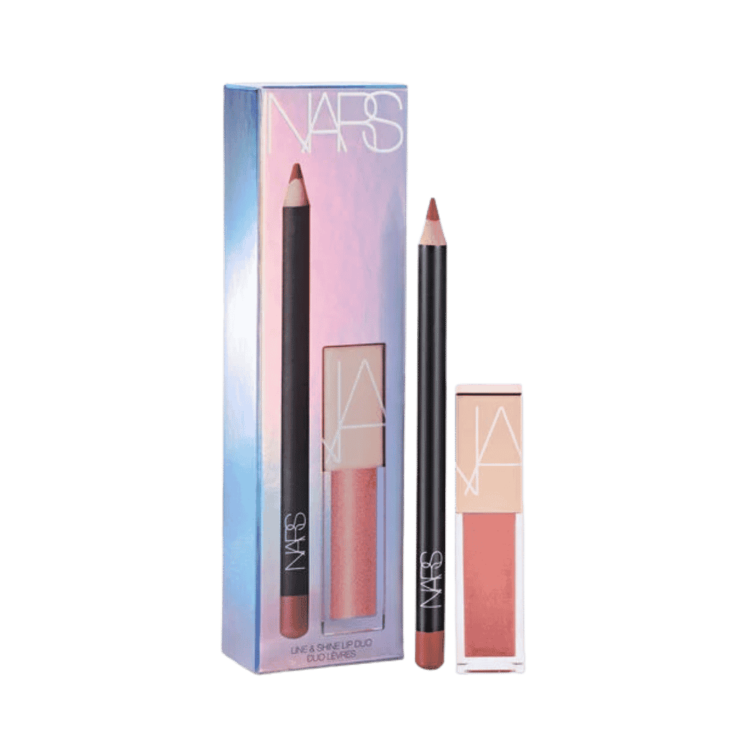 Nars Line & Shine Lip Duo ~ Rosebud/Orgasm - 3.7ml | نارس مجموعة مكياج الشفاه لاين اند شاين - 3.7 مل