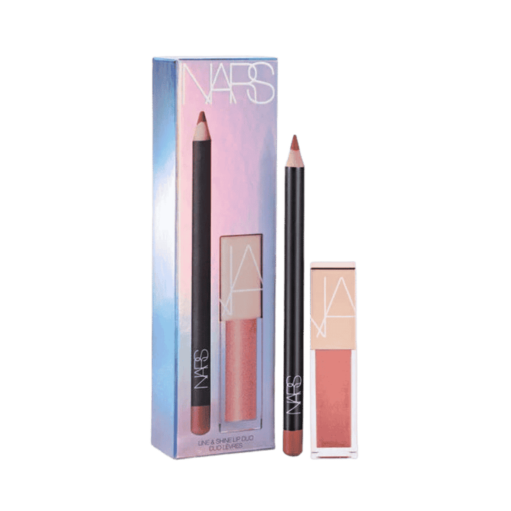Nars Line & Shine Lip Duo ~ Rosebud/Orgasm - 3.7ml | نارس مجموعة مكياج الشفاه لاين اند شاين - 3.7 مل