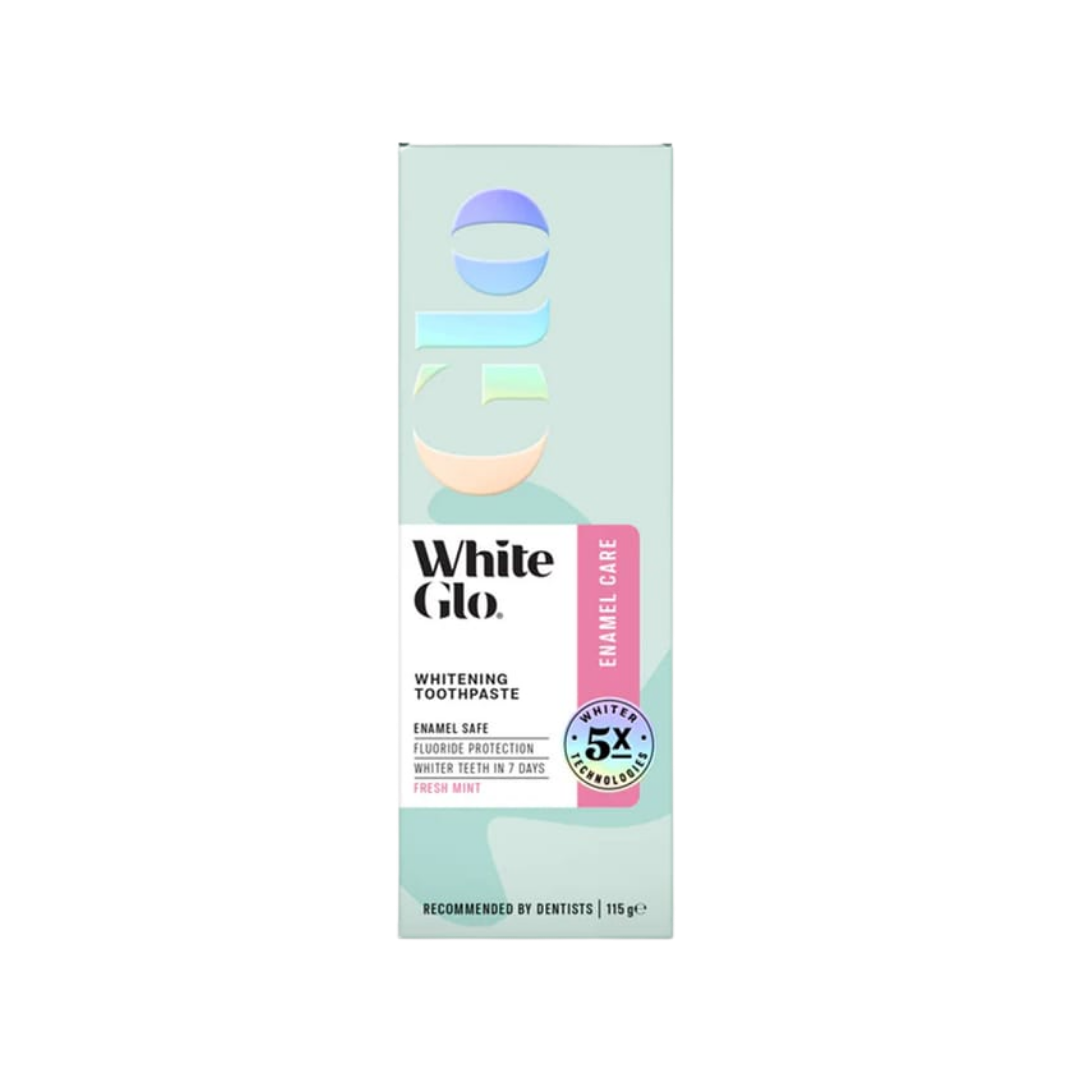 White Glo Whitening Toothpaste Enamel Care - 205g | وايت غلو معجون لتبييض الأسنان وحماية المينا - 205 غ