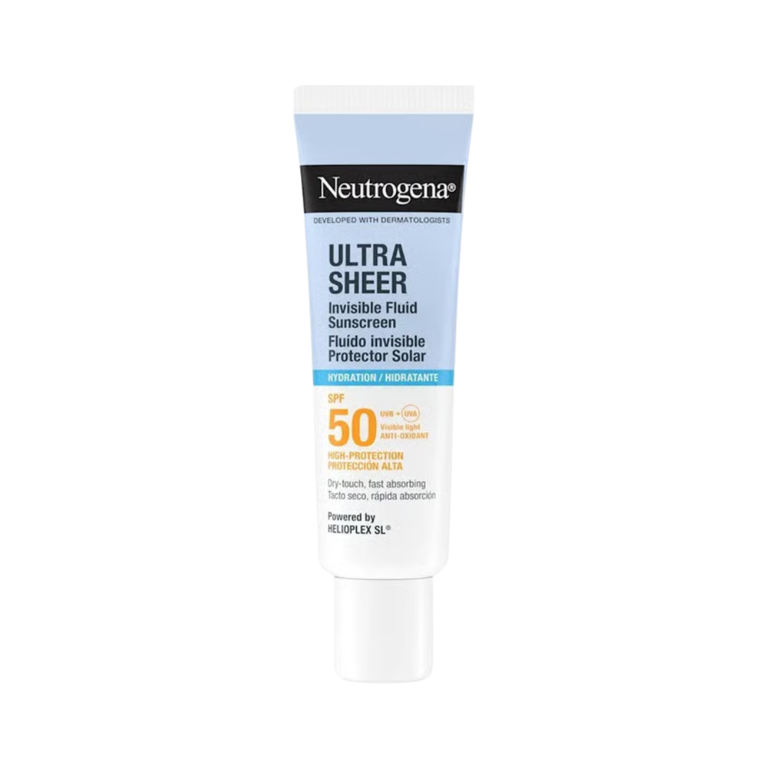 Neutrogena Ultra Sheer Invisible Fluid Sunscreen SPF 50 - 50ml | نيتفروجينا واقي شمس سائل غير مرئي ألتر شير SPF 50 - 50مل