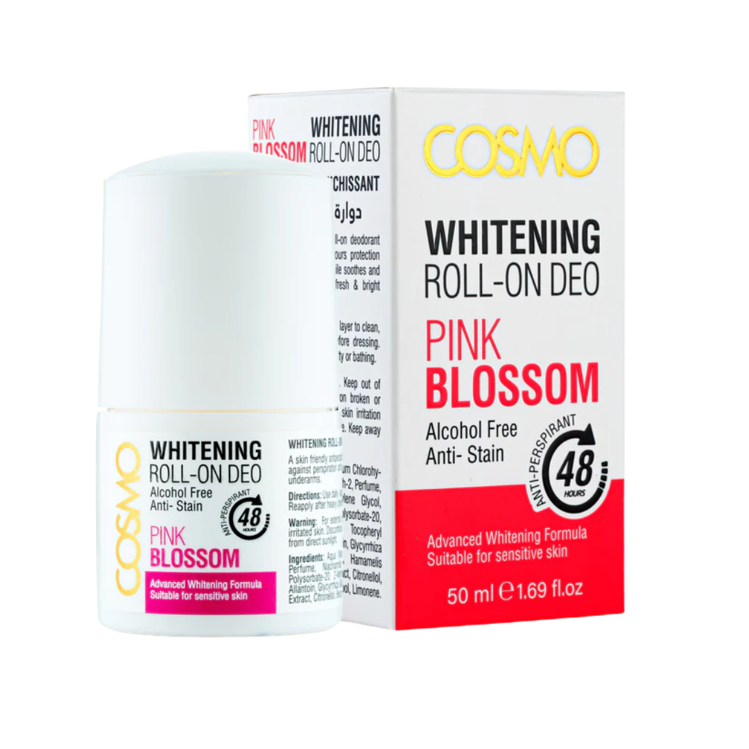 COSMO Pink Blossom Whitening Roll On Deo - 50ml | مزيل عرق كوزمو بينك بلوسوم لتفتيح البشرة - 50 مل