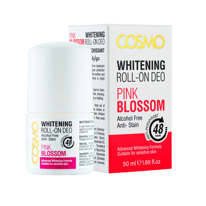 COSMO Pink Blossom Whitening Roll On Deo - 50ml | مزيل عرق كوزمو بينك بلوسوم لتفتيح البشرة - 50 مل