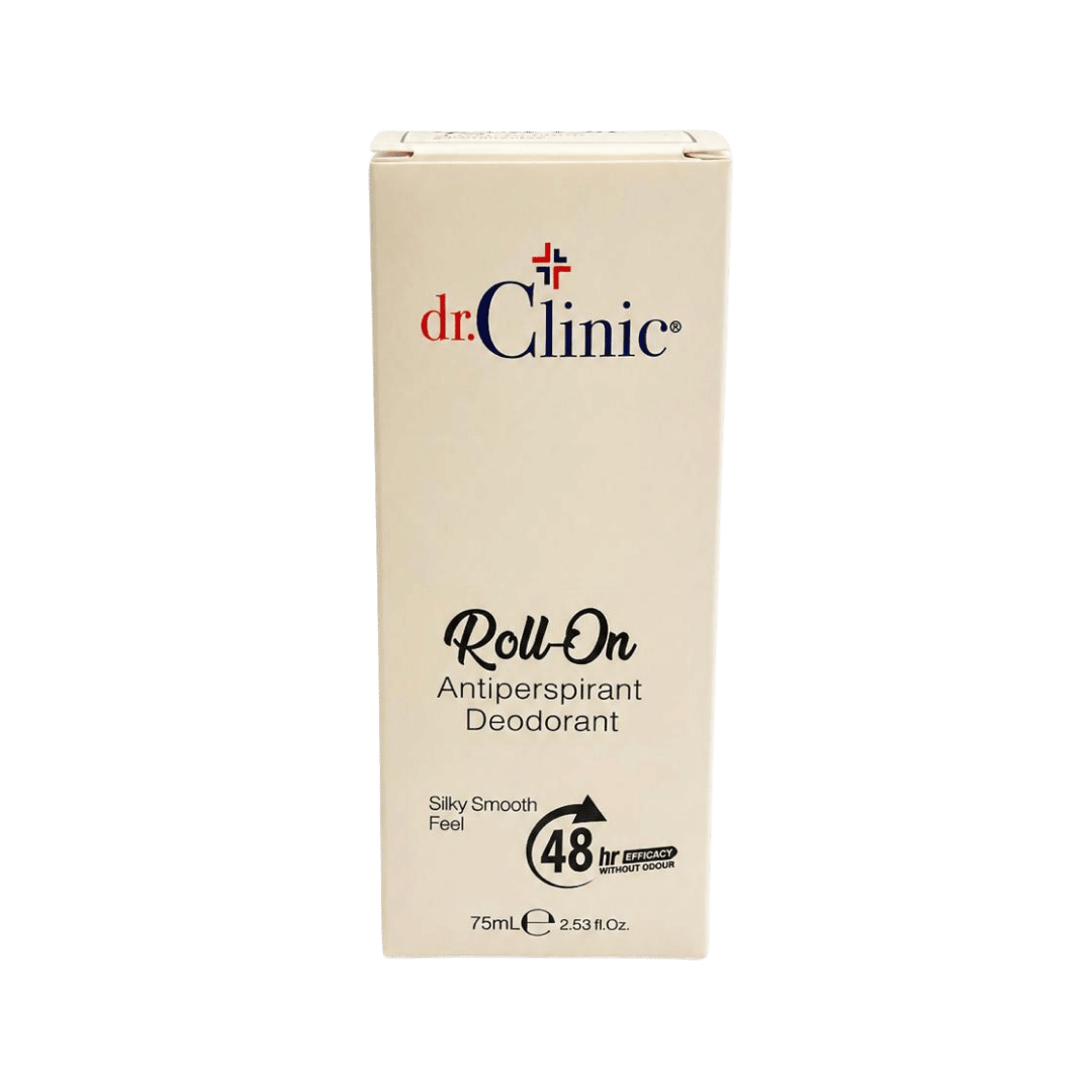 dr.Clinic Roll On Antiperspirant Deodorant Silky Smooth Fell 48Hr - 75ml | دكتور كلينيك مزيل عرق رول أون سيلكي سموث - 75مل