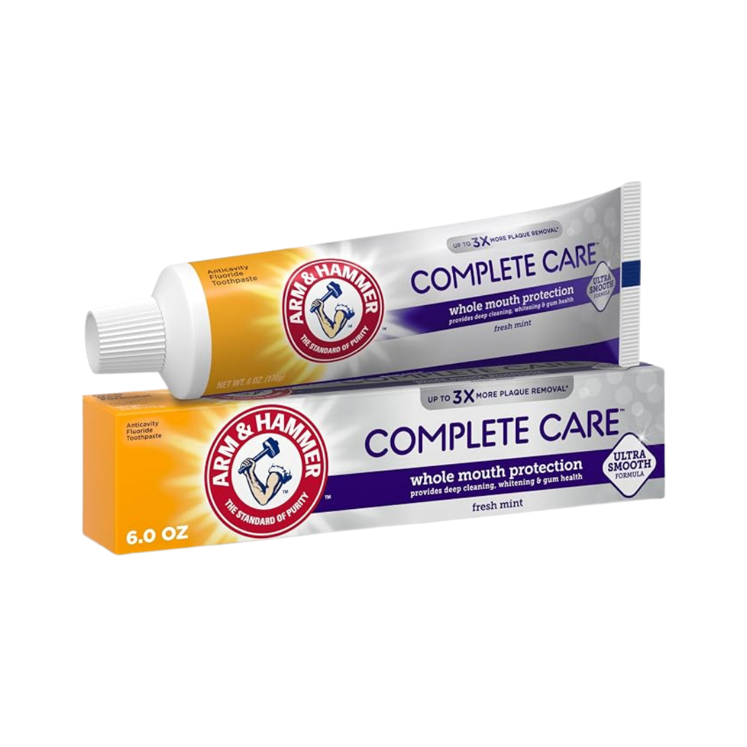 ARM & HAMMER Complete Care Toothpaste, Teeth Whitening - 170g | ارم اند هامر معجون أسنان مبيض كومبليت كير - 170 غ