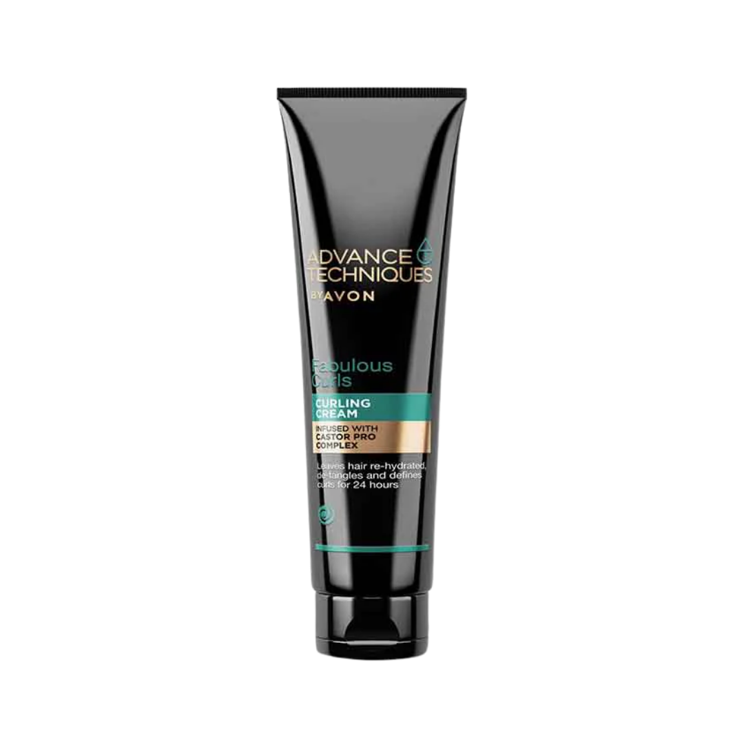 AVON ADVANCE TECHNIQUES FABULOUS CURLS ~ CURLING CREAM - 150ml | افون كريم لتصفيف الشعر الكيرلي وتحسينه - 150 مل