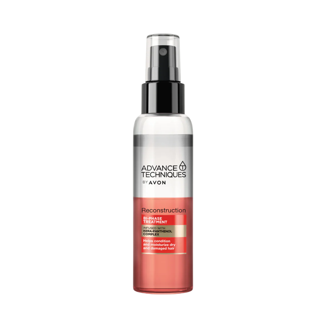 AVON Advance Techniques Advance Techniques Reconstruction Bi-phase Treatment - 100ml | افون علاج ثنائي الطور لإعادة بناء الشعر - 100مل