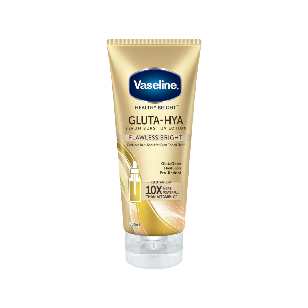 Vaseline Gluta Hya Flawless Bright Serum Burst Lotion Exfoliate - 200ml | فازلين لوشن سيروم للجسم جلوتا هايا فلوليس برايت - 200 مل