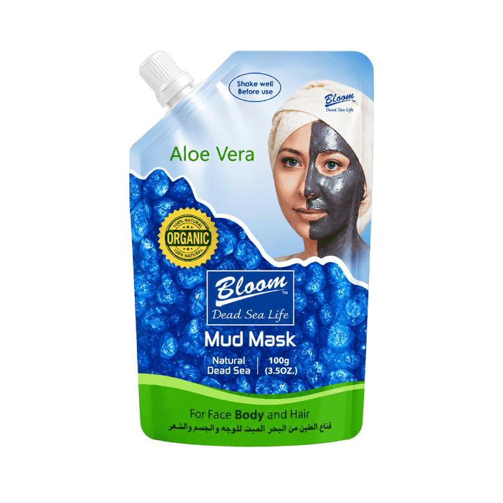 Bloom Dead Sea Mud Mask Aloe Vera - 100ml | بلوم قناع طين للوجه بالألوفيرا - 100مل