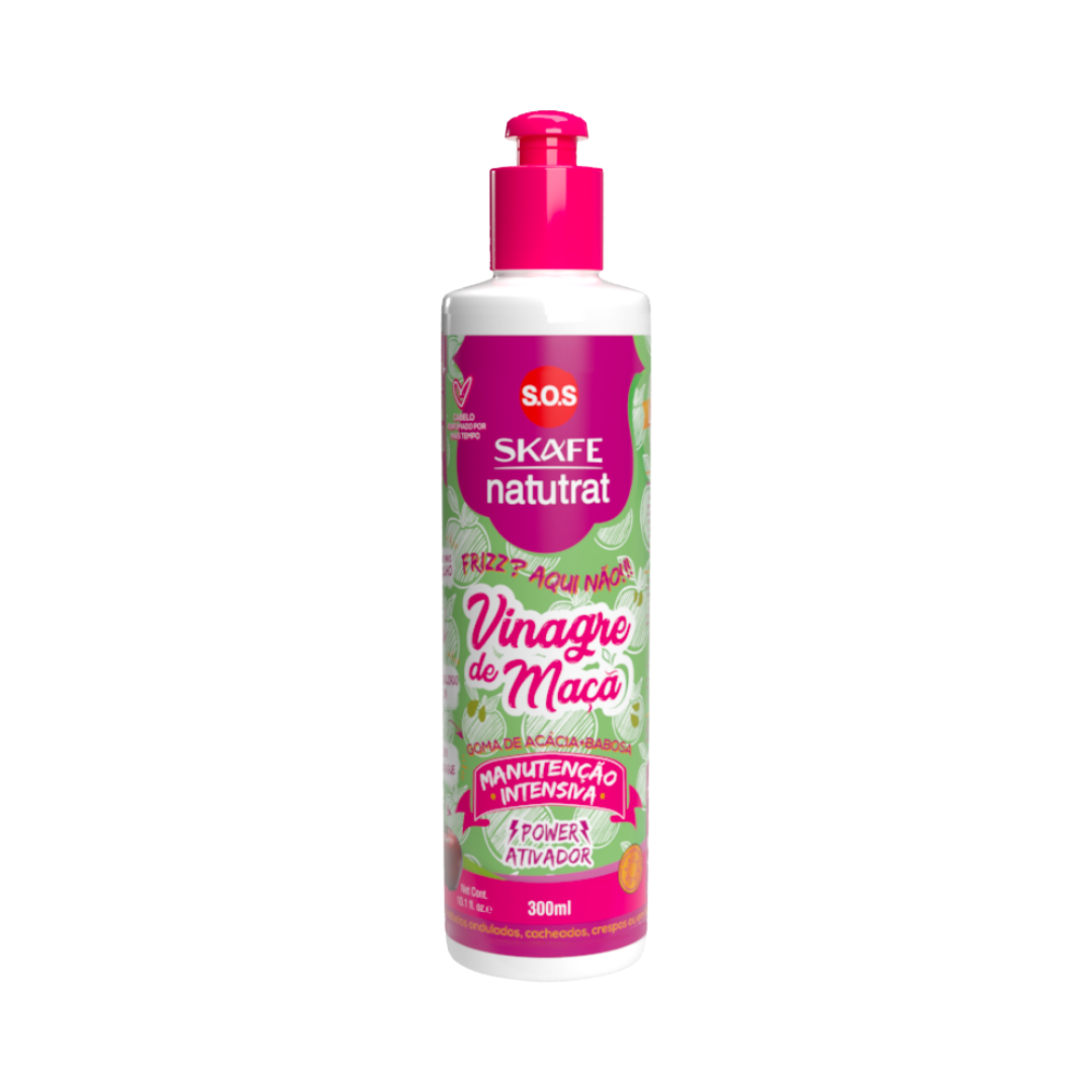 SKAFE Natutrat Apple Cider Vinegar De Maca Manutencao Intensiva Power Ativador - 300ml | سكاف كريم للشعر الهش والتشابك - 300 مل