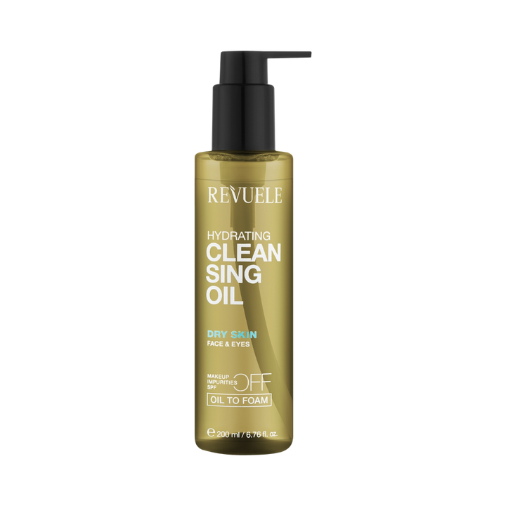 Revuele Мoisturizing oil for cleaning dry facial skin - 200ml | ريفويل غسول زيتي للبشرة الجافة - 200 مل
