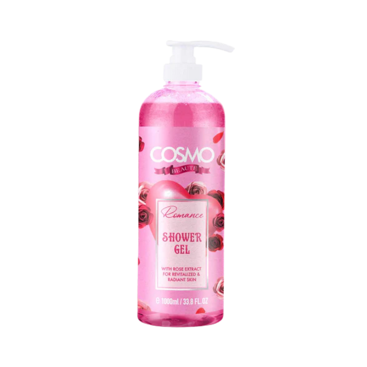 COSMO Romance Shower Gel with Rose Extract - 1000ml | كوزمو جل استحمام بخلاصة الورد - 1000 مل