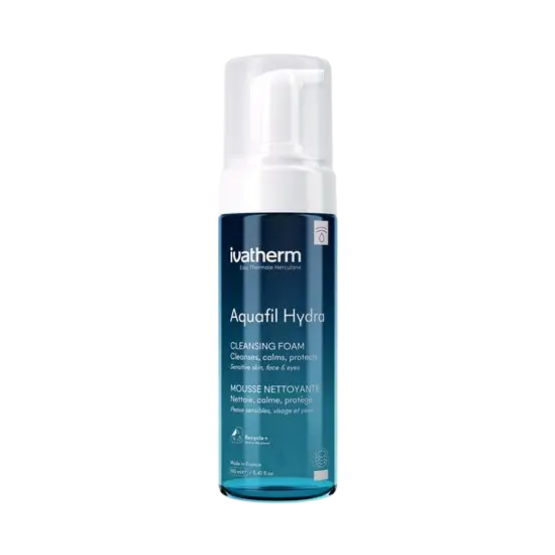 ivatherm Aquafil Hydra Cleansing Foam For Normal To Dehydrated Skin - 160ml | ايفاثيرم غسول رغوة أكوافيل هايدرا التنظيف للبشرة العاديه و جافة  - 160 مل