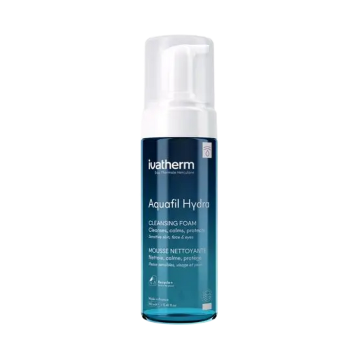 ivatherm Aquafil Hydra Cleansing Foam For Normal To Dehydrated Skin - 160ml | ايفاثيرم غسول رغوة أكوافيل هايدرا التنظيف للبشرة العاديه و جافة  - 160 مل