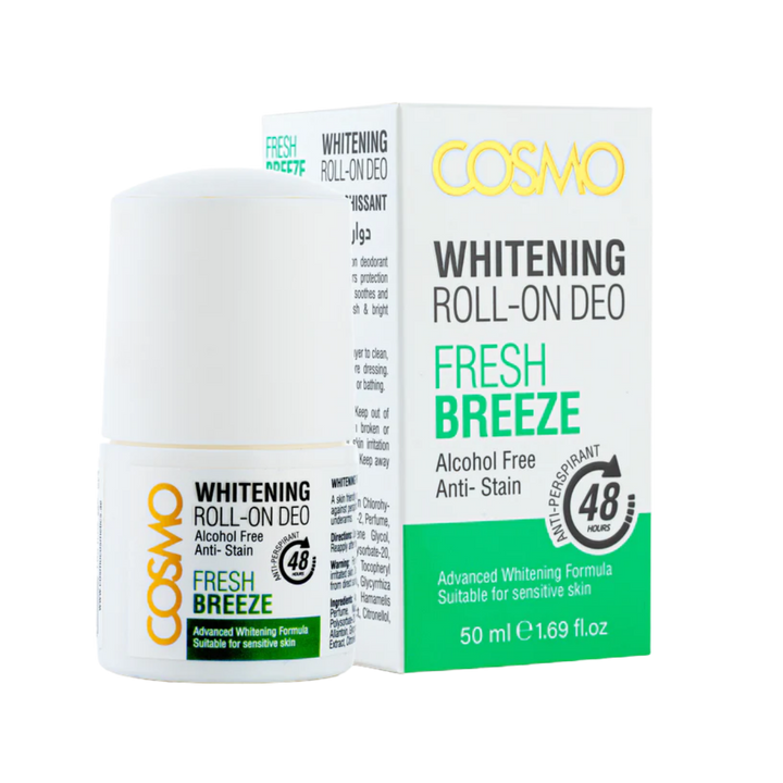 COSMO Fresh Breeze Whitening Roll On Deo - 50ml | كوزمو مزيل تعرق رول أون - 50 مل