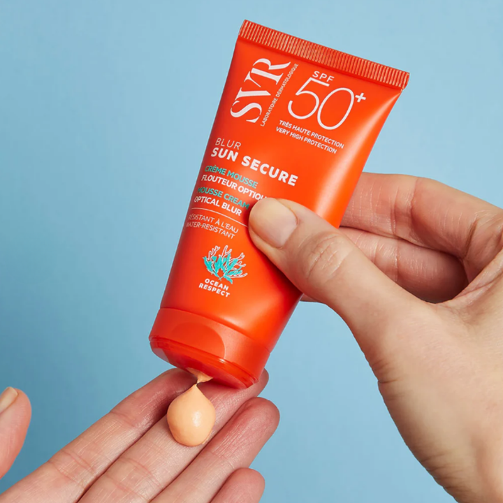 SVR Sun Secure Blur Mousse Cream Optical Blur SPF50+ - 50ml | اس في ار واقي شمس - 50 مل