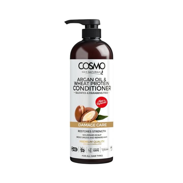 Cosmo Argan Oil & Wheat Protein Conditioner - 1000ml | بلسم كوزمو بزيت الأركان وبروتين القمح - 1000 مل