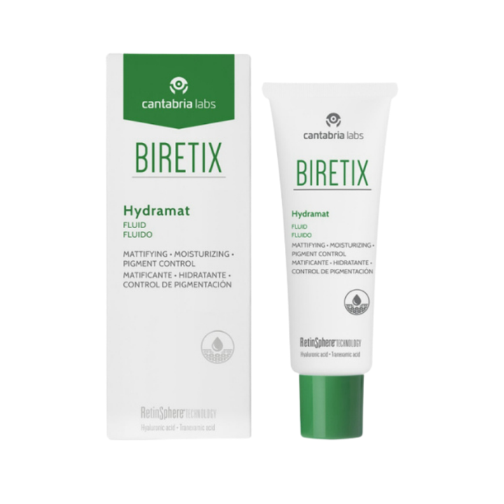 Cantabria Labs Biretix Hydramat Fluid Mattifying Moisturizing Pigment Control - 50ml | كانتابريا لابز مرطب للوجه سائل بيريتكس - 50 مل