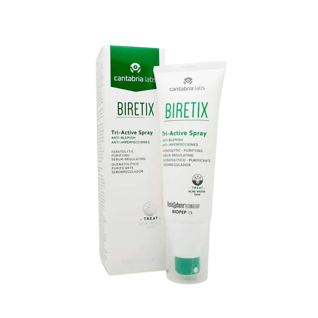 Cantabria Labs Biretix Tri Active Spray Anti Blemish Imperfections - 100ml | كانتابريا لابز سبراي للوجه تري اكتيف لتقليل الشوائب - 100 مل