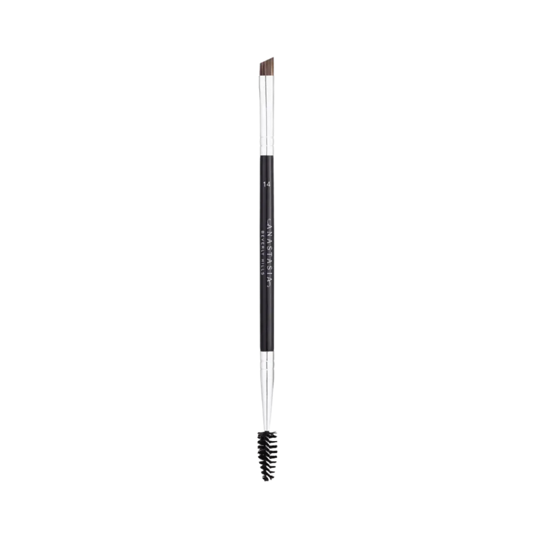 ANASTASIA BEVERLY HILLS 14- Dual - Ended Firm Detail Brush | انستازيا فرشاة مائلة ومدببة مزدوجة الطرف رقم 14