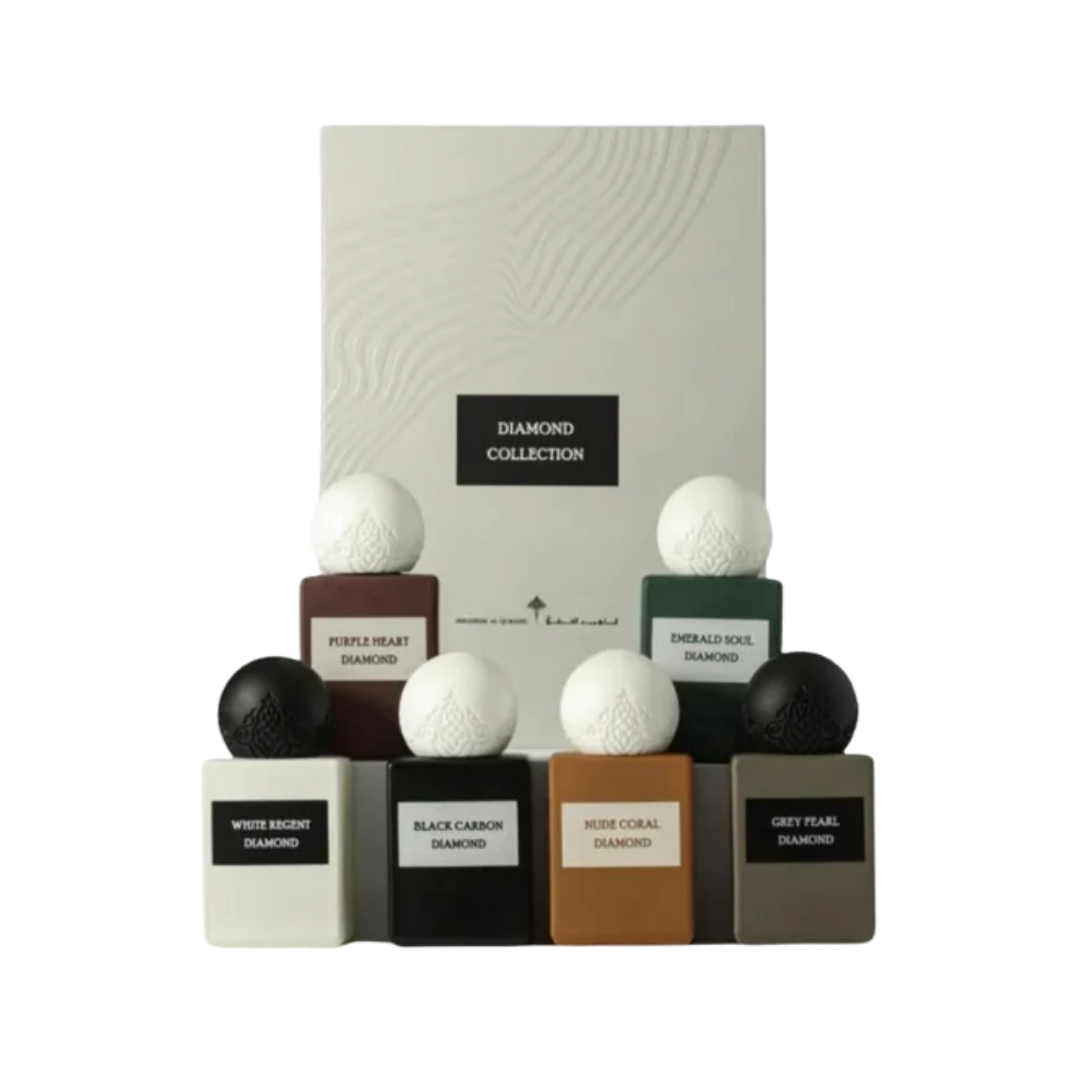 IBRAQ Ibrahim Al-Qurashi set EDP 6 Pcs x10ml  | ايبراق مجموعة دياموند من إبراق إبراهيم القرشي – 6 عطور × 10 مل