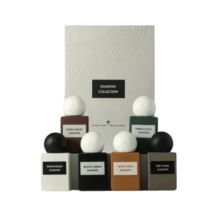 IBRAQ Ibrahim Al-Qurashi set EDP 6 Pcs x10ml  | ايبراق مجموعة دياموند من إبراق إبراهيم القرشي – 6 عطور × 10 مل