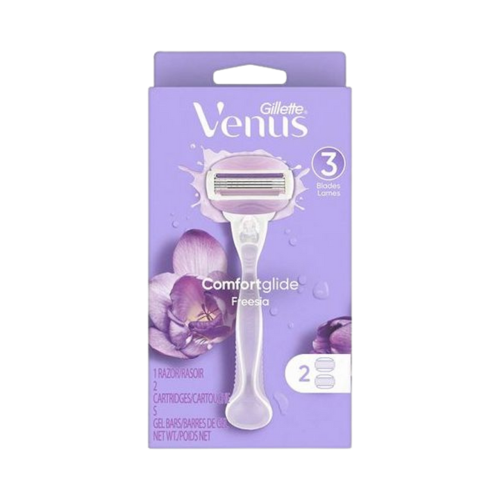 Gillette Venus ComfortGlide Breeze Handle Women’s Razor – 1 Handle + 2 Refills | جيليت شفرة فينوس للنساء مع رأسين