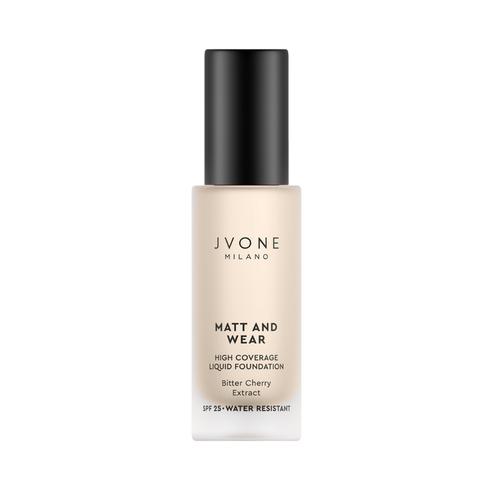 JVONE MILANO Matt And Wear Liquid Foundation - 20ml | جيفون ميلانو كريم أساس مات طويل التأثير - 20 مل