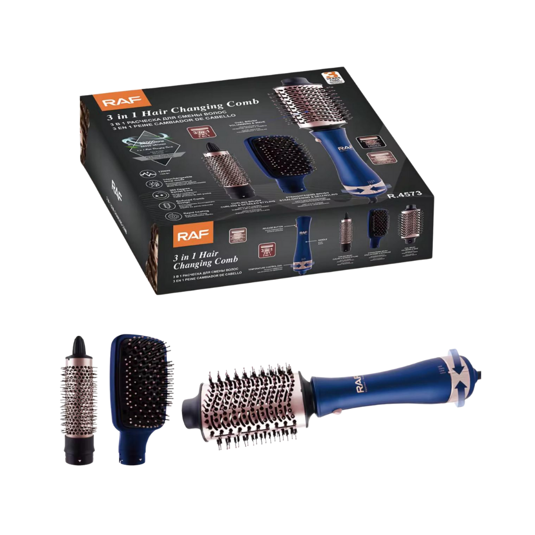 RAF3 in Hair Changing Comb | مشط تغيير تسريحة الشعر RAF 3 في 1