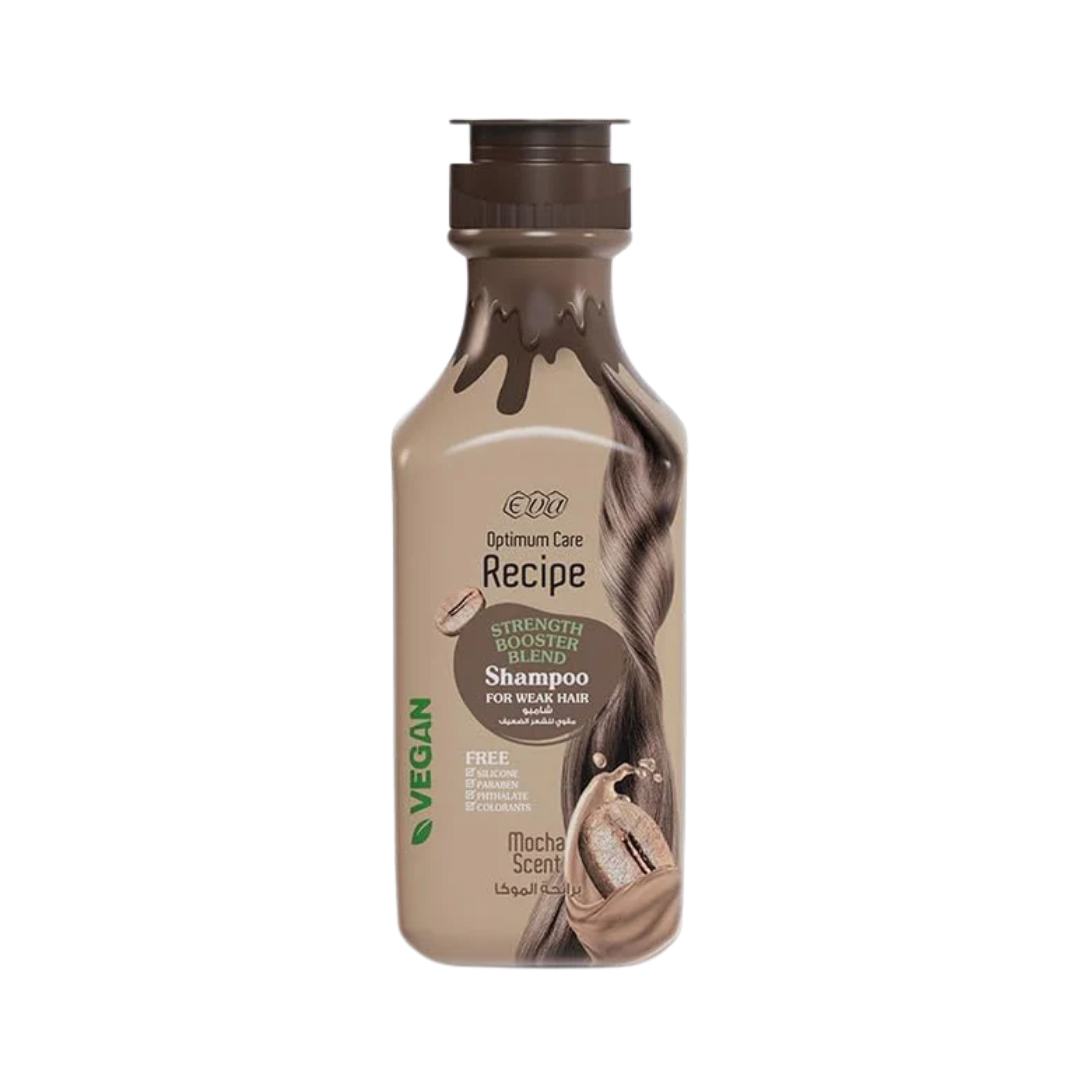 EVA Optimum Care Recipe Strength Booster Blend Shampoo For Weak Hair - 350ml | شامبو إيفا أوبتيموم كير لتقوية الشعر الضعيف – 350 مل