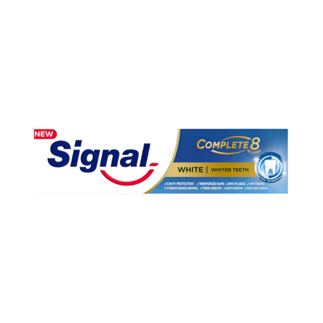 Signal Toothpaste Complete8 White - 75ml | معجون أسنان سيجنال كومبليت 8 وايت – 75 مل