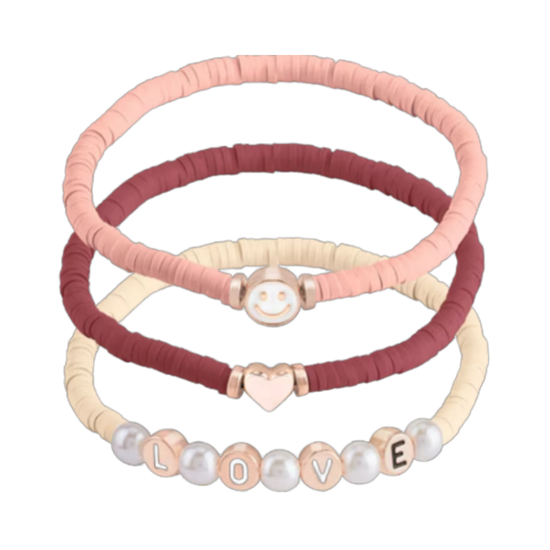 Essence Love It A Choco'lot Bracelet trio | ايسنس أساور لوف ايت شوكو