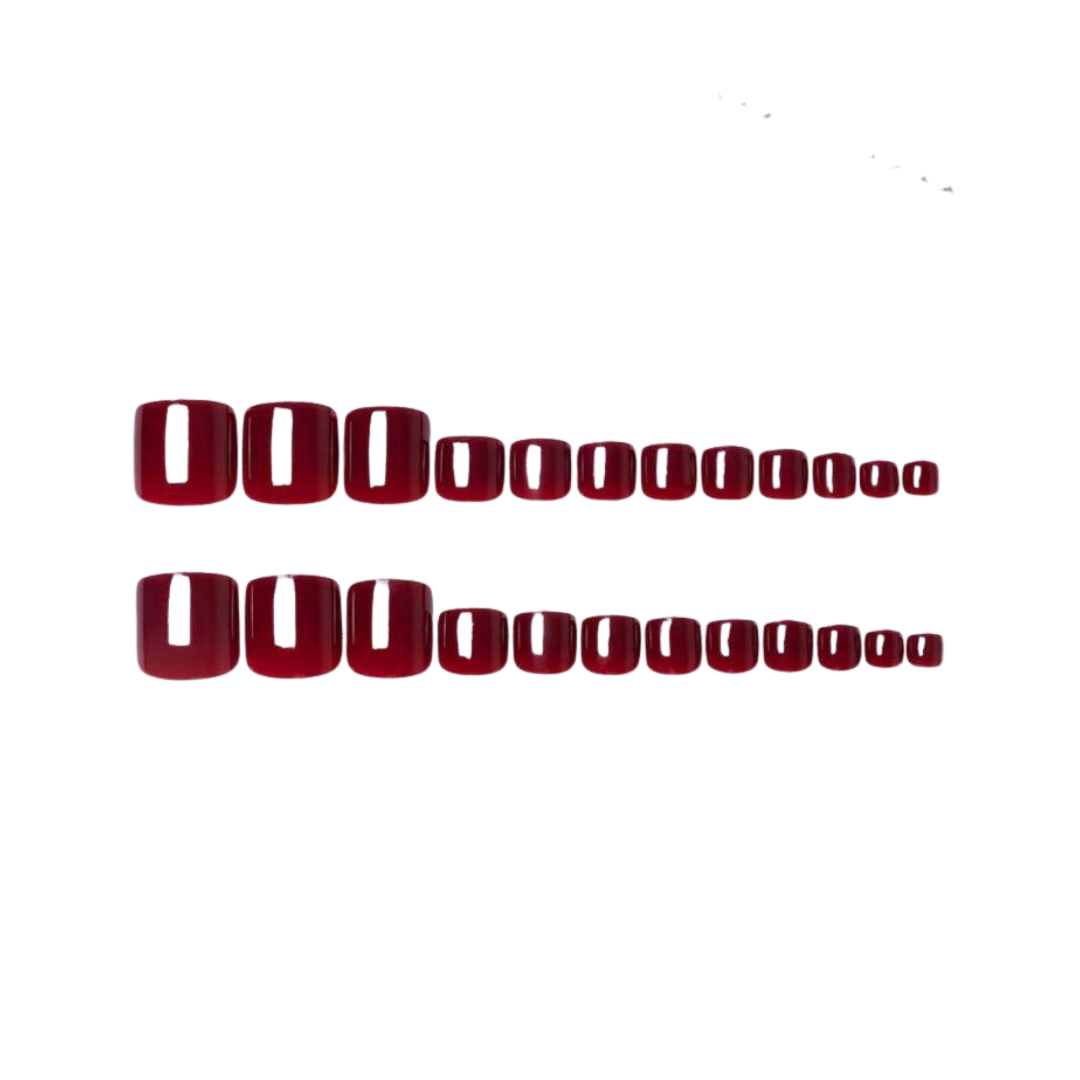 Tools & Cases Red nail polish set| مجموعة أظافر صناعية باللون الأحمر