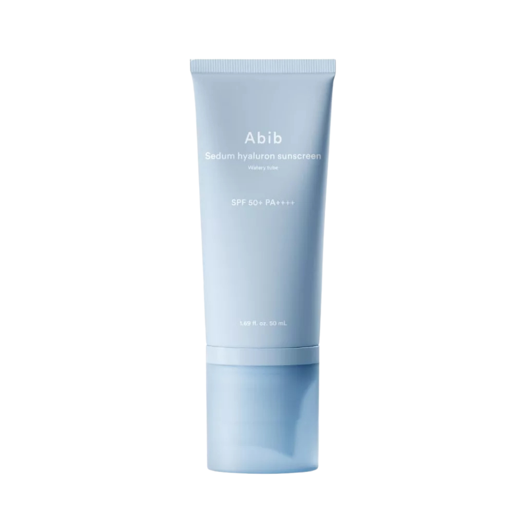 Abib Sedum Hyaluron Sunscreen Watery Tube SPF50+ PA++++ – 50ml |  أبـيب كريم واقي الشمس – أنبوب مائي سدوم هيالورون  SPF50+ PA++++ – 50 مل