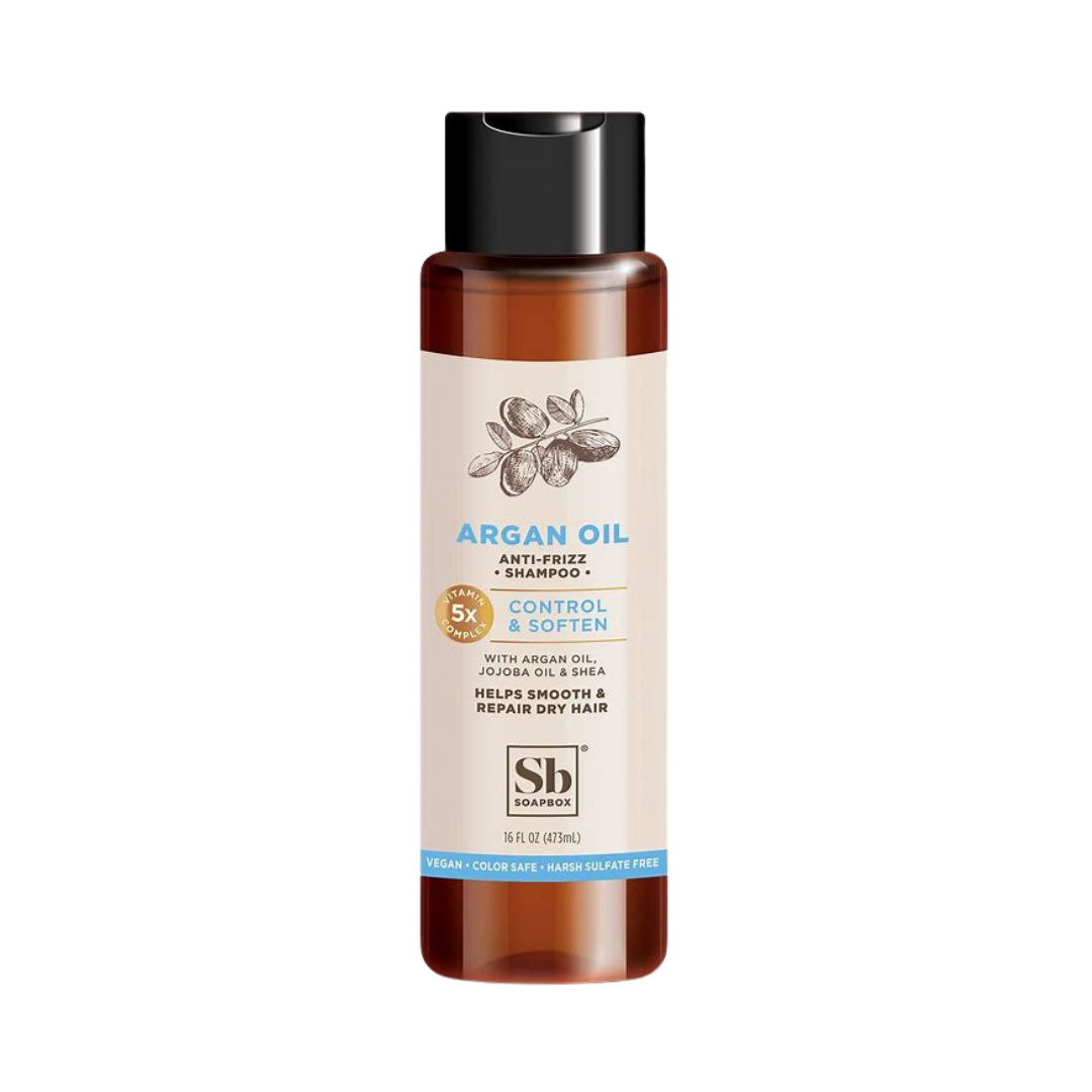 Soapbox Shampoo Control & Soften Argan Oil - 473ml |  سوب بوكس شامبو التحكم والتنعيم بزيت الأركان – 473 مل