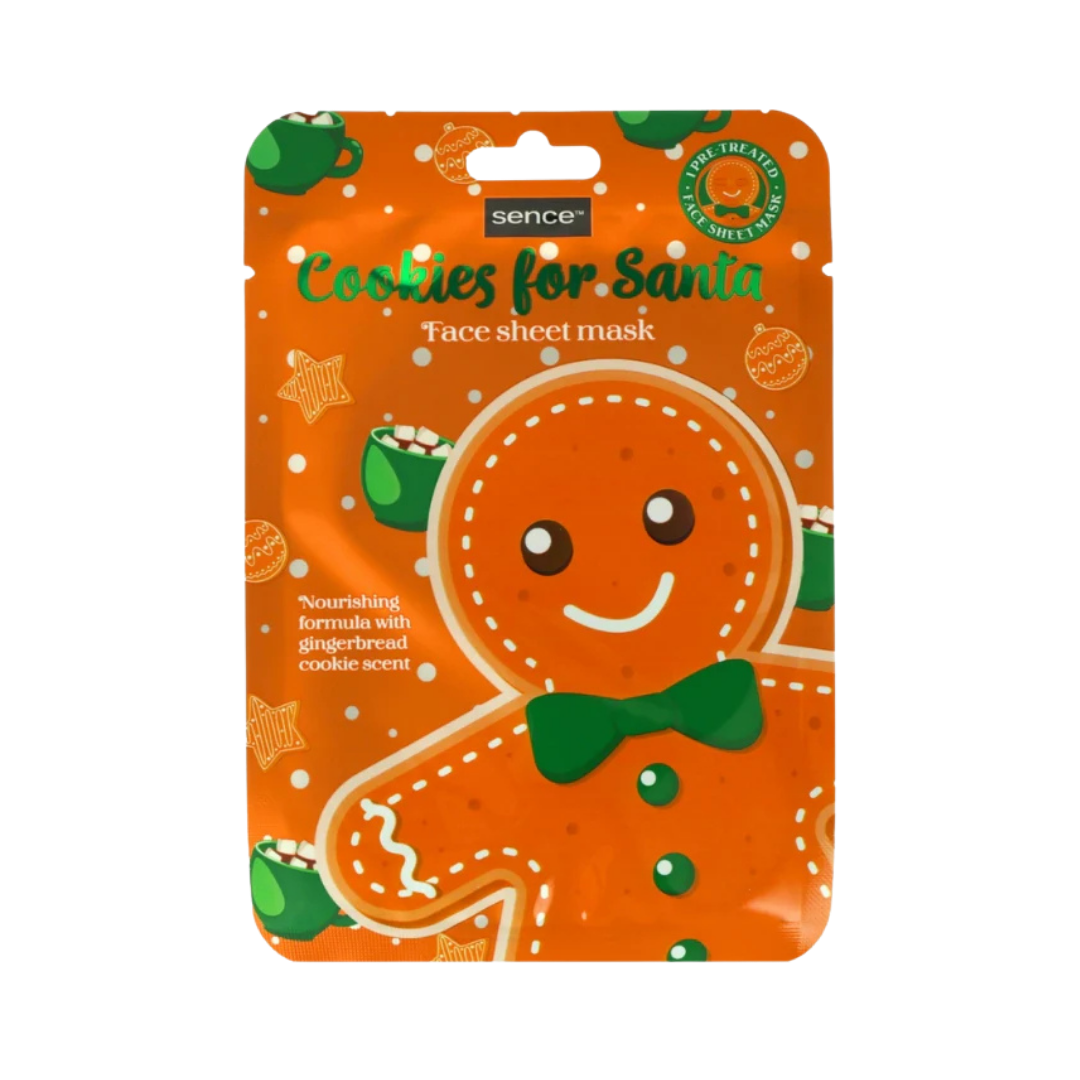 Sence Beauty Cookies For Santa Face Sheet Mask - 20ml |سينس بيوتي ماسك وجه ورقي – كوكيز لسانتا - ٢٠ مل