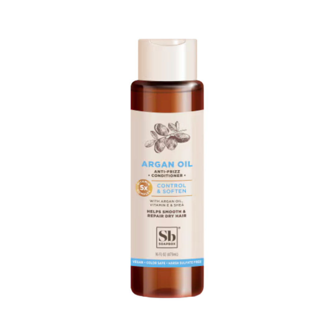 Soapbox Conditioner Control & Soften Argan Oil - 473ml| سوب بوكس بلسم مُغذّي بخلاصة زيت الأركان -473مل
