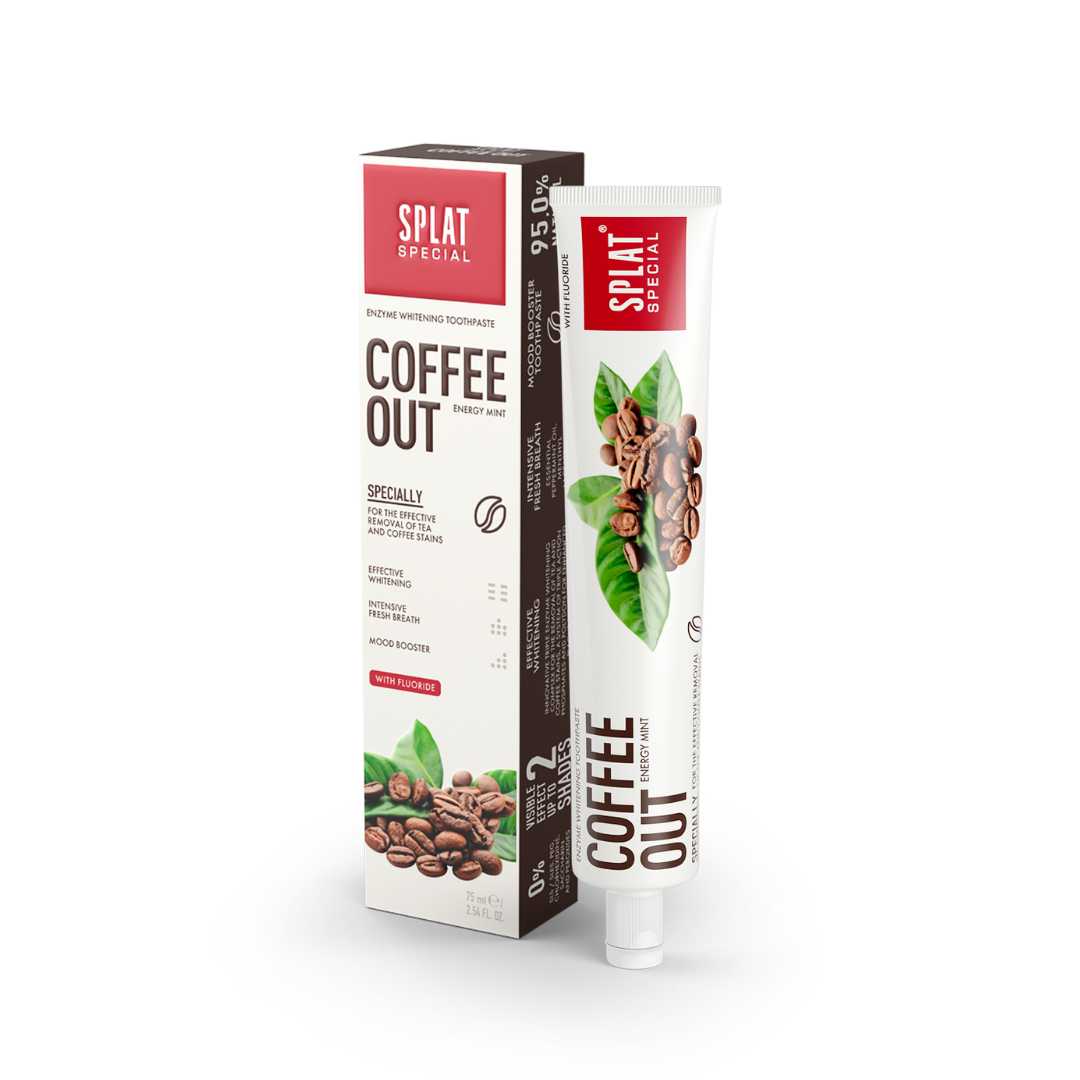 Splat Coffee Out toothpaste - 75ml| سبلات معجون أسنان أنزيمي -75 مل