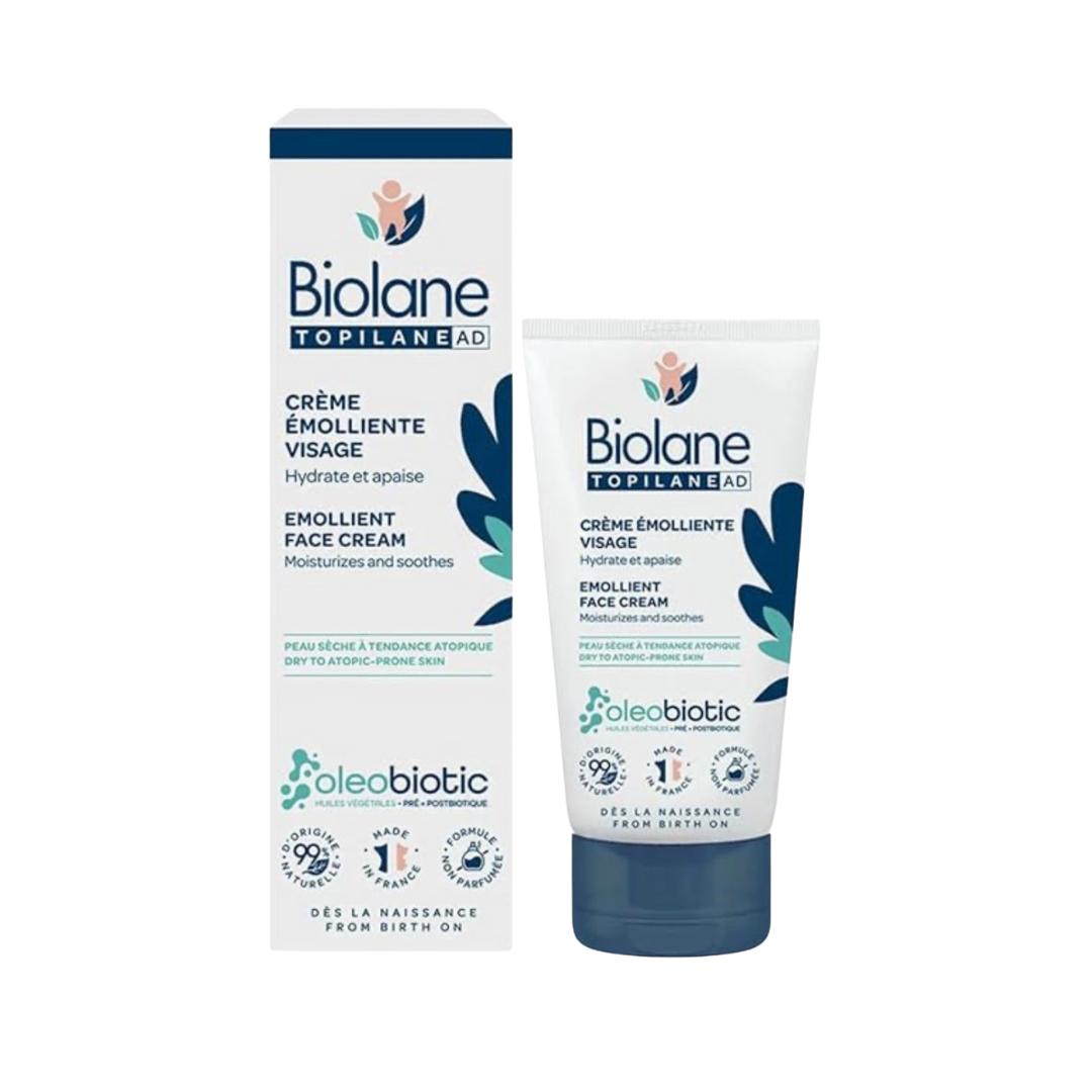 Biolane TOPILANE AD EMOLLIENT FACE CREAM - 50ML| بايولين كريم مرطب للبشرة الجافة -50 مل