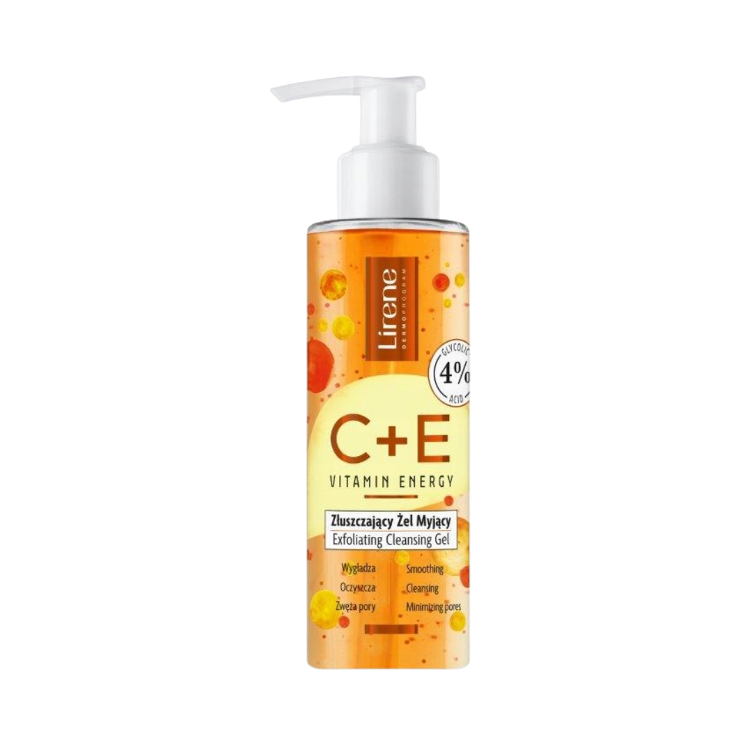Lirene C+E Vitamin Energy Peeling-Gesichtswaschgel - 145ml | جل غسول الوجه المقشّر بالطاقة الفيتامينية C+E من ليرين – 145 مل