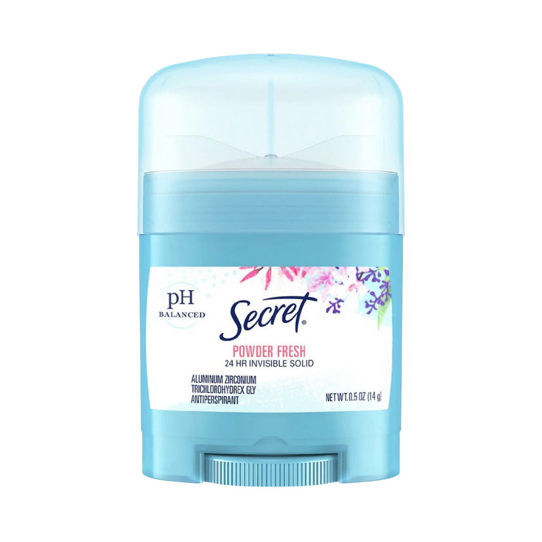 Secret Antiperspirant/Deodorant Invisible Solid Trial Powder Fresh - 14g | سركريت مزيل العرق صلب غير مرئي بنكهة بودرة منعشة - 14 جرام