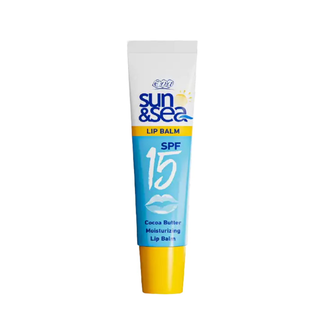EVa Sun & Sea Lip Balm Spf Coca Butter Moisturizing - 10g| ايف مرطب للشفاه مع عامل حماية من الشمس -10 غرام